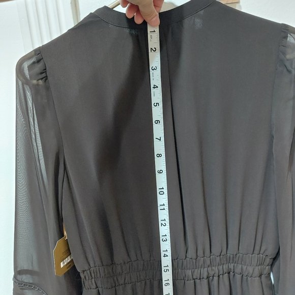 Ryegrass Color Chocolate Torte Long Sleeve Dress Dark Brown Size X Small - Picture 15 of 16